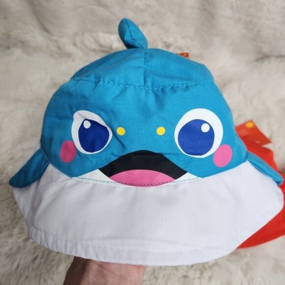 Animal Kingdom by Lucky 7 Crab Dolphin Toddler Bucket Hats x 2 BNWT - Picture 2 of 13